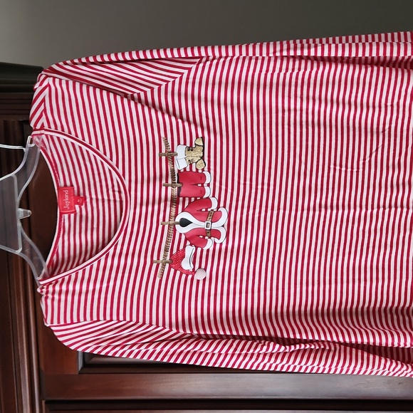 Cute Christmas top  Size M Joyland E UC - Picture 1 of 5